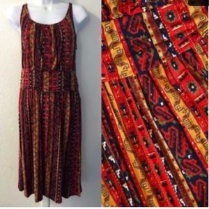 Lucky Brand Women’s Dress Tribal Print size M